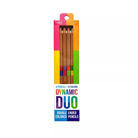OOLY Dynamic Duo Double-Ended Colored Pencils, 6ct.